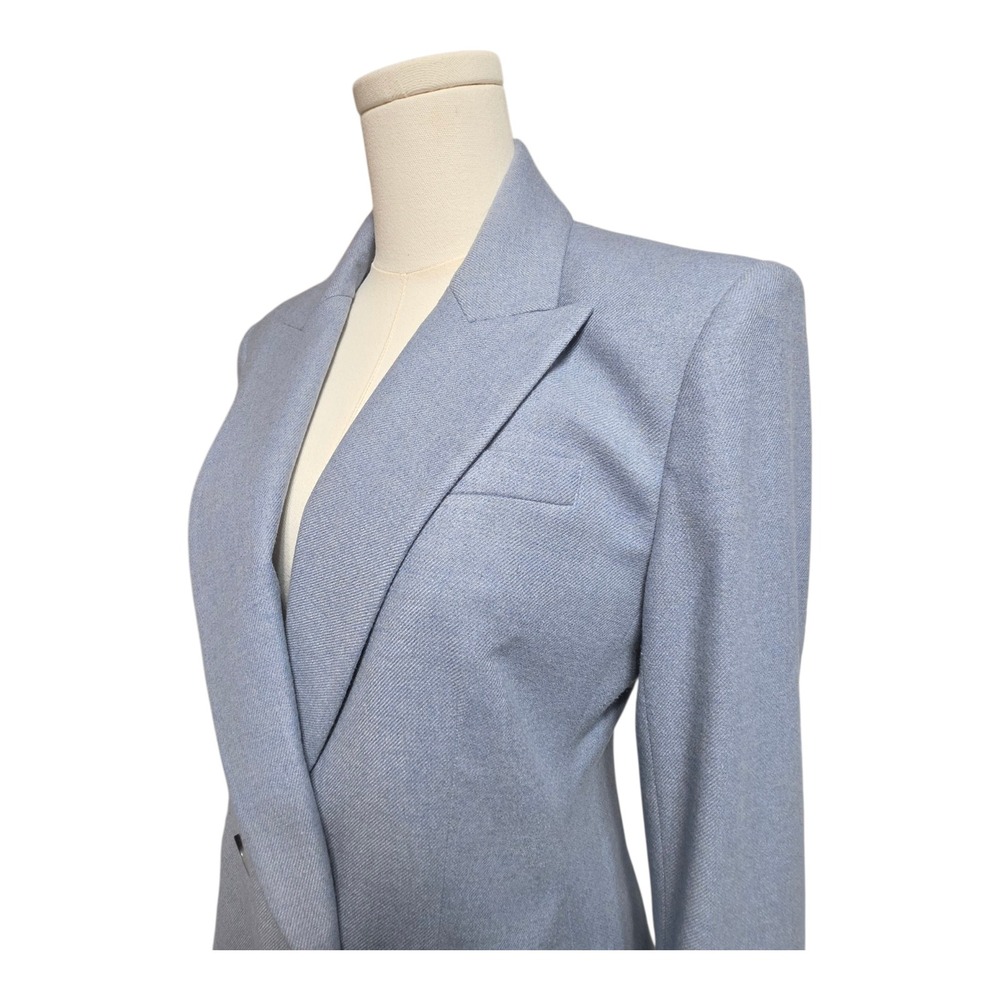 Veronica Beard Rickie Cropped Tailored Rickie Dickey Jacket Heather Smoke Blue 8 - Picture 5 of 16